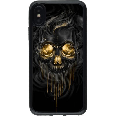 Coque iPhone X / Xs - Gel noir Skull 02