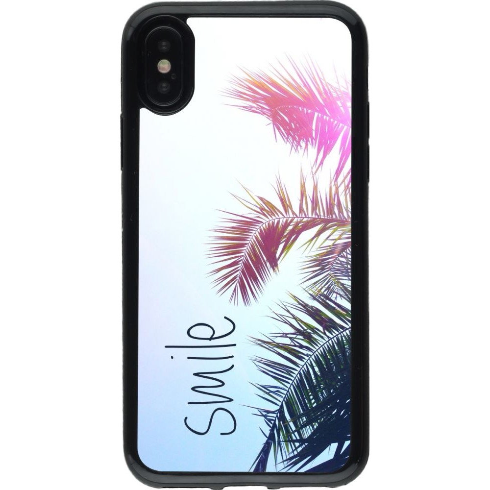 Coque iPhone X / Xs - Gel noir Smile 05