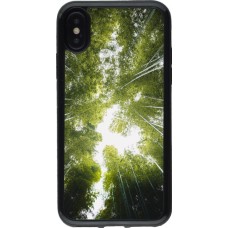 Coque iPhone X / Xs - Gel noir Spring 23 forest blue sky