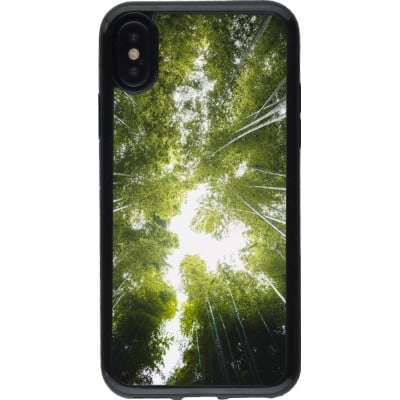 Coque iPhone X / Xs - Gel noir Spring 23 forest blue sky