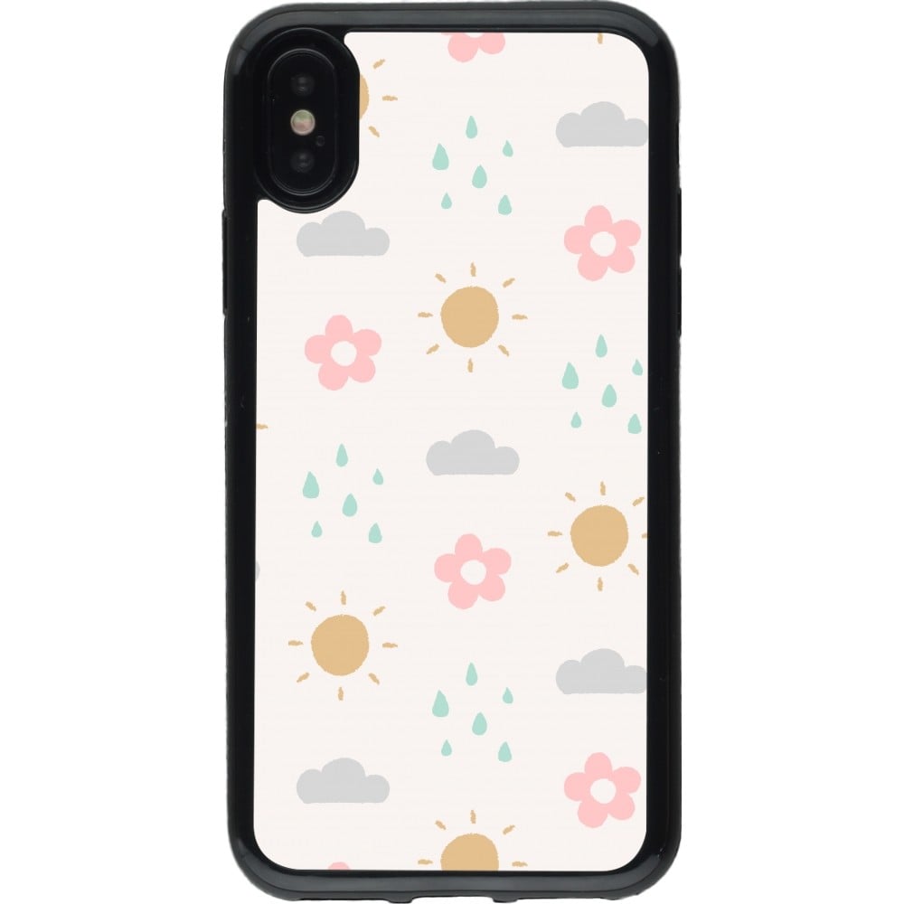 Coque iPhone X / Xs - Gel noir Spring 23 weather