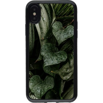 Coque iPhone X / Xs - Gel noir Spring 23 fresh plants