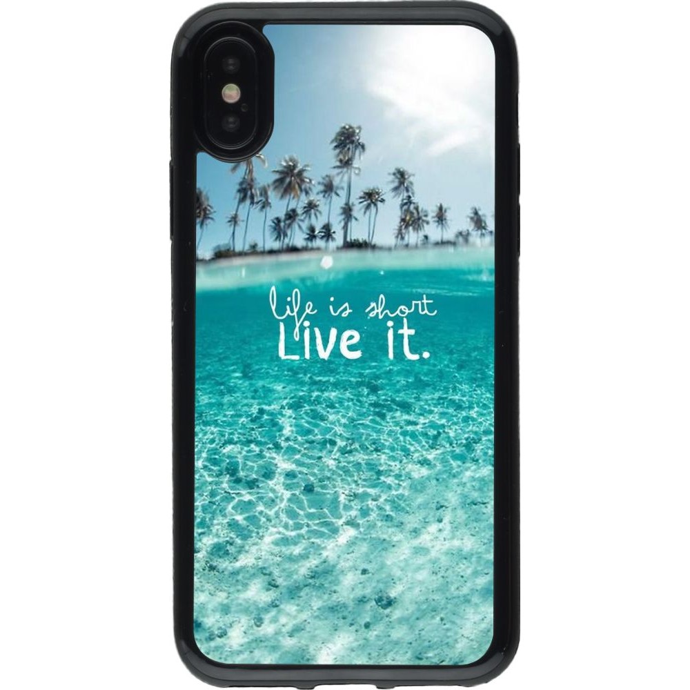 Coque iPhone X / Xs - Gel noir Summer 18 24