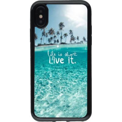 Coque iPhone X / Xs - Gel noir Summer 18 24