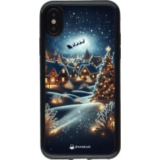 Coque iPhone X / Xs - Gel noir Noël 2023 Christmas is Coming