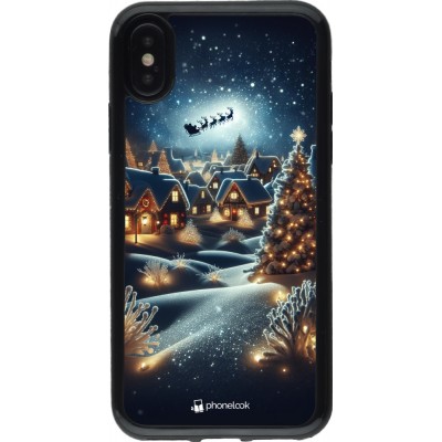 Coque iPhone X / Xs - Gel noir Noël 2023 Christmas is Coming