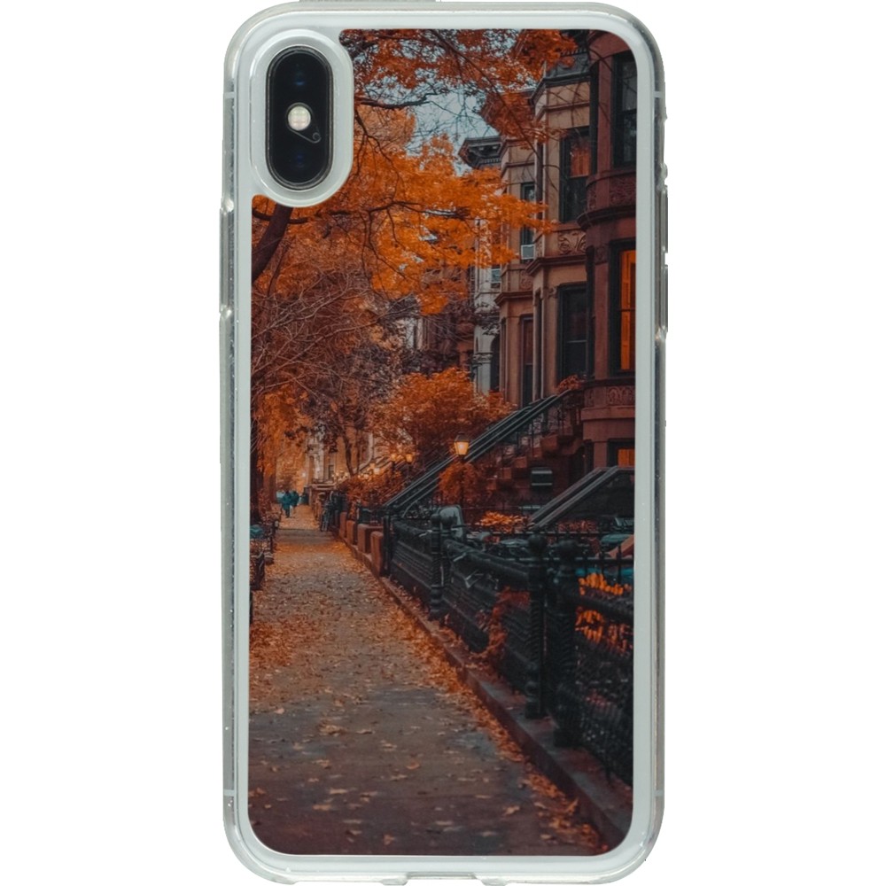 Coque iPhone X / Xs - Gel transparent Autumn 2024 city