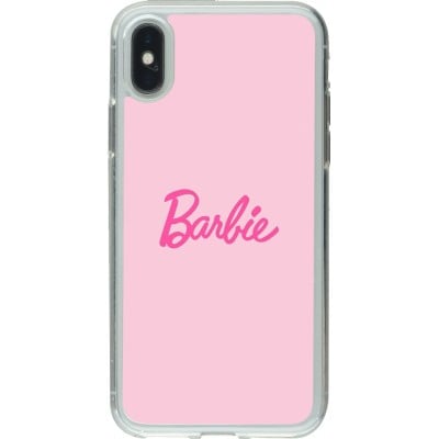 Coque iPhone X / Xs - Gel transparent Barbie Text