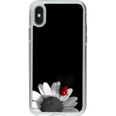 Coque iPhone X / Xs - Gel transparent Black and white Cox