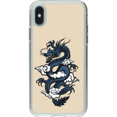 Coque iPhone X / Xs - Gel transparent Blue Dragon Tattoo