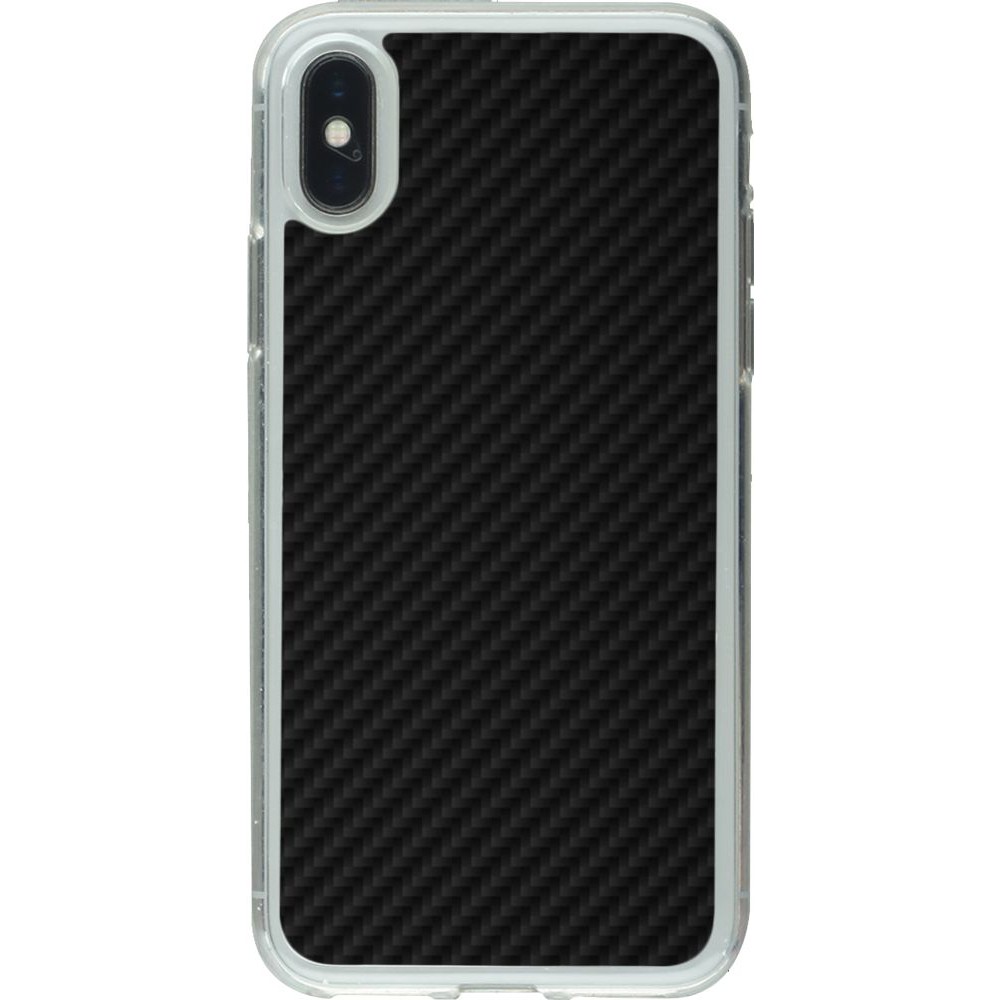 Coque iPhone X / Xs - Gel transparent Carbon Basic