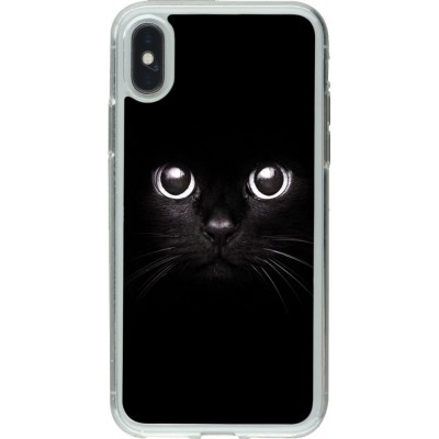 Coque iPhone X / Xs - Gel transparent Cat eyes