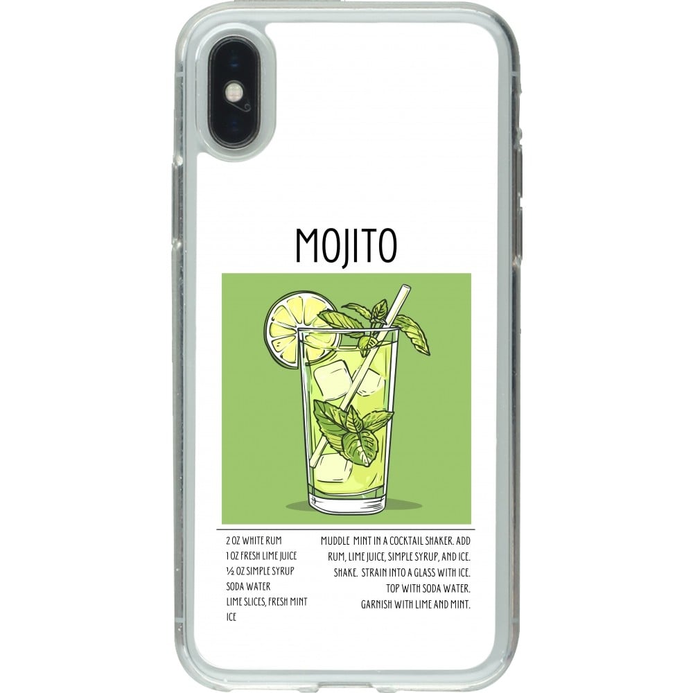 Coque iPhone X / Xs - Gel transparent Cocktail recette Mojito