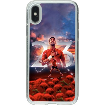 Coque iPhone X / Xs - Gel transparent Djokovic 23 Grand Slam