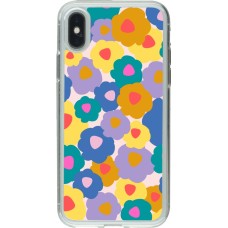 Coque iPhone X / Xs - Gel transparent Easter 2024 flower power