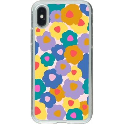 Coque iPhone X / Xs - Gel transparent Easter 2024 flower power