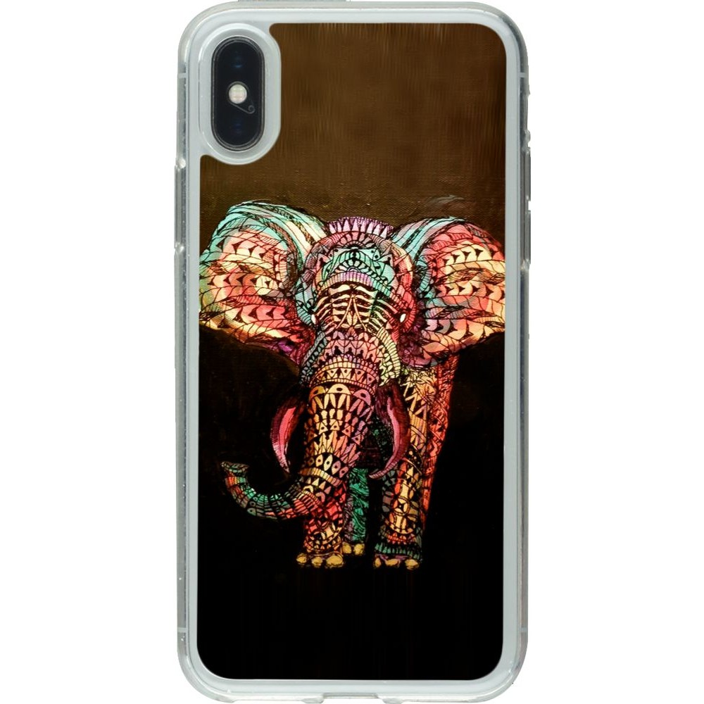 Coque iPhone X / Xs - Gel transparent Elephant 02