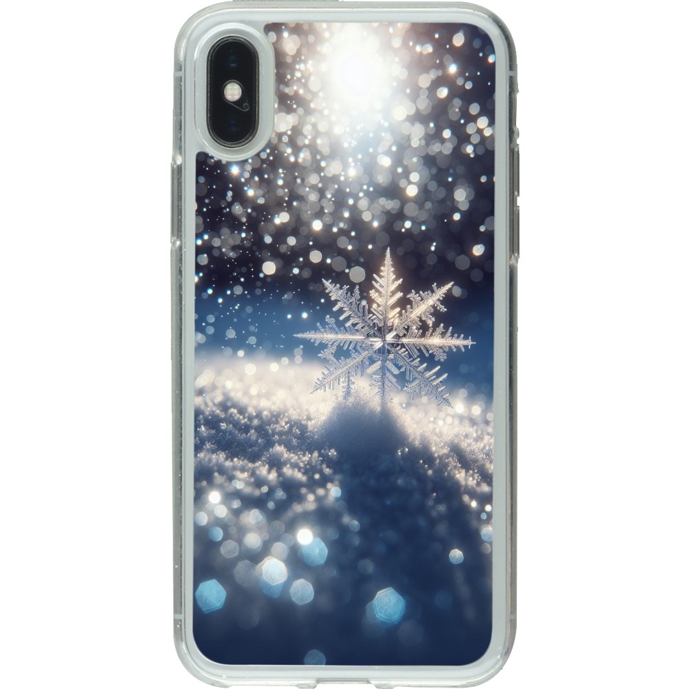 Coque iPhone X / Xs - Gel transparent Flocon Solaire Éclat