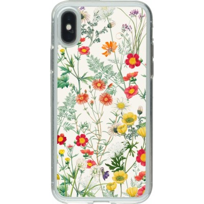 Coque iPhone X / Xs - Gel transparent Flora Botanical Wildlife