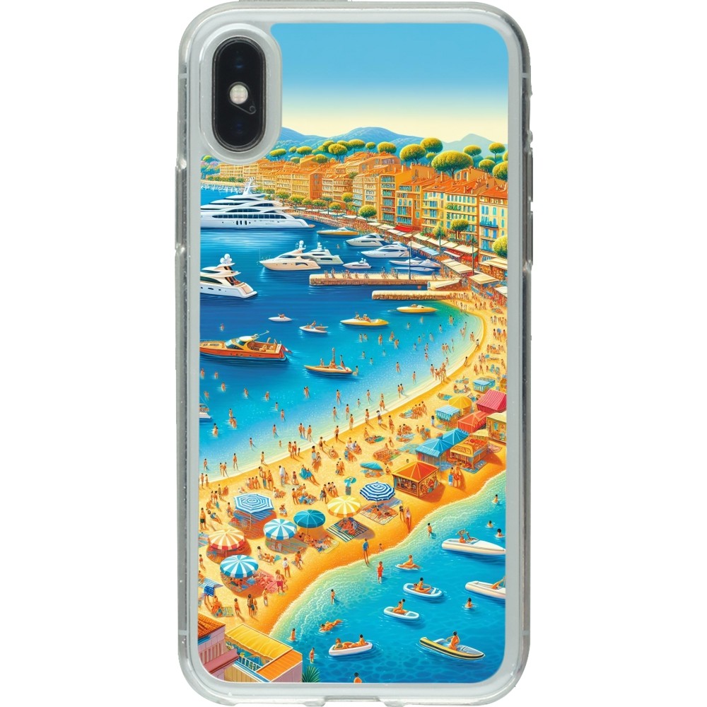 Coque iPhone X / Xs - Gel transparent French Riviera People