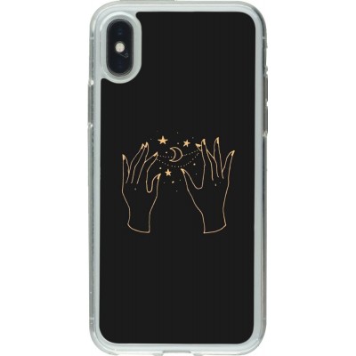 Coque iPhone X / Xs - Gel transparent Grey magic hands