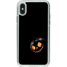 Coque iPhone X / Xs - Gel transparent Halloween 2023 discreet pumpkin