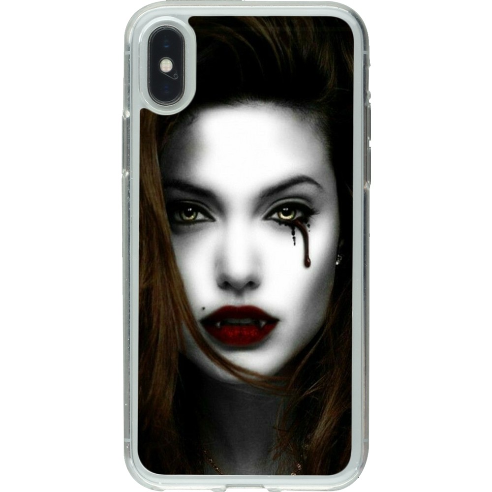 Coque iPhone X / Xs - Gel transparent Halloween 2023 gothic vampire