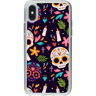 Coque iPhone X / Xs - Gel transparent Halloween 2023 mexican style