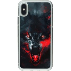 Coque iPhone X / Xs - Gel transparent Halloween 2024 mad werewolf