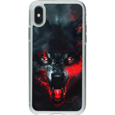 Coque iPhone X / Xs - Gel transparent Halloween 2024 mad werewolf