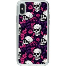 Coque iPhone X / Xs - Gel transparent Halloween 2024 romantic skulls