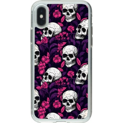 Coque iPhone X / Xs - Gel transparent Halloween 2024 romantic skulls