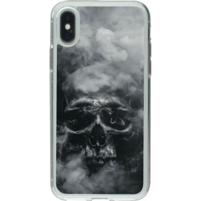 Coque iPhone X / Xs - Gel transparent Halloween 2024 smoky skull