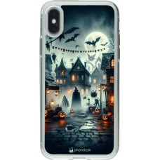 Coque iPhone X / Xs - Gel transparent Halloween Spookville