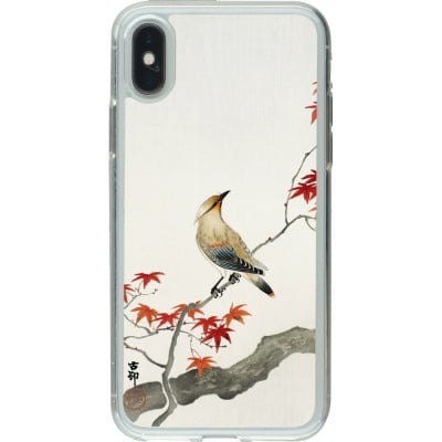 Coque iPhone X / Xs - Gel transparent Japanese Bird