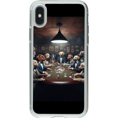 Coque iPhone X / Xs - Gel transparent Les pokerdogs