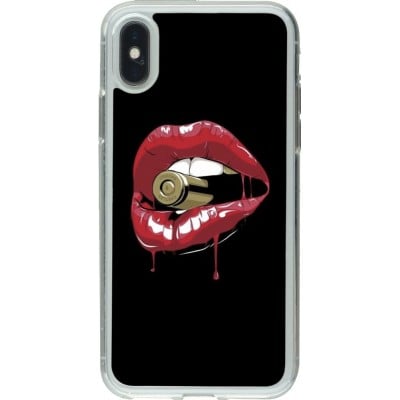 Coque iPhone X / Xs - Gel transparent Lips bullet