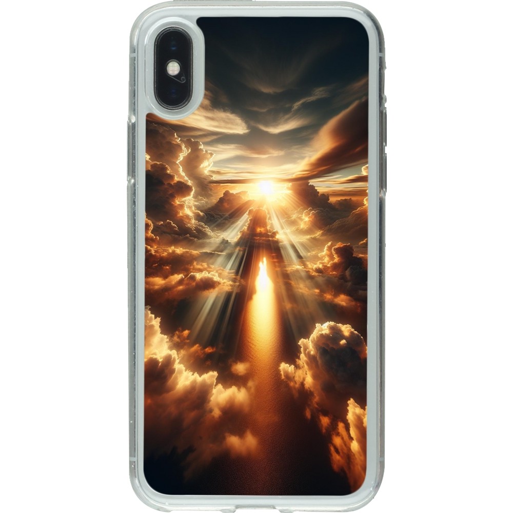 Coque iPhone X / Xs - Gel transparent Lueur Céleste Zenith