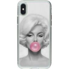 Coque iPhone X / Xs - Gel transparent Marilyn Bubble