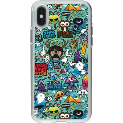 Coque iPhone X / Xs - Gel transparent Mixed Cartoons Turquoise