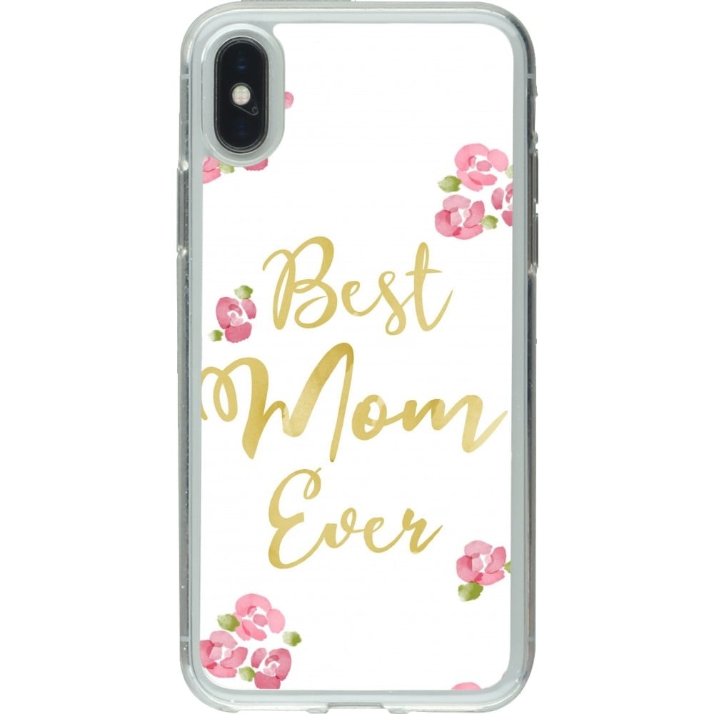 Coque iPhone X / Xs - Gel transparent Mom 2024 best Mom ever