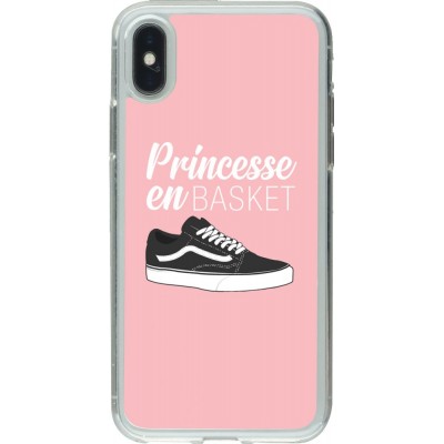 Coque iPhone X / Xs - Gel transparent princesse en basket