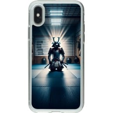 Coque iPhone X / Xs - Gel transparent Samouraï en prière