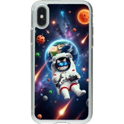 Coque iPhone X / Xs - Gel transparent VR SpaceCat Odyssey