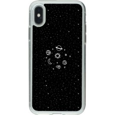 Coque iPhone X / Xs - Gel transparent Space Doodle