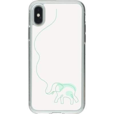 Coque iPhone X / Xs - Gel transparent Spring 23 baby elephant