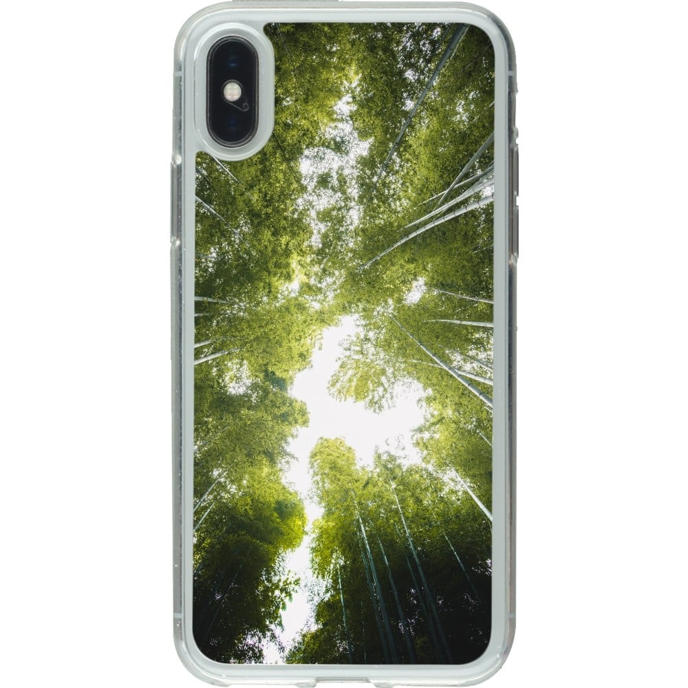 Coque iPhone X / Xs - Gel transparent Spring 23 forest blue sky