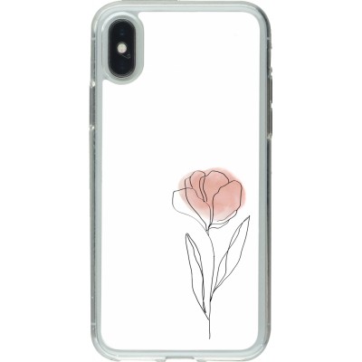 Coque iPhone X / Xs - Gel transparent Spring 23 minimalist flower