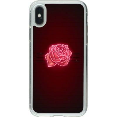 Coque iPhone X / Xs - Gel transparent Spring 23 neon rose