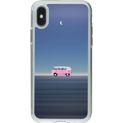 Coque iPhone X / Xs - Gel transparent Spring 23 pink bus